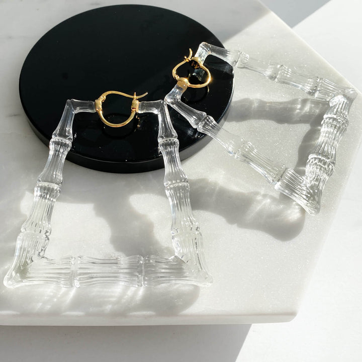 Pyramid Bamboo Earrings