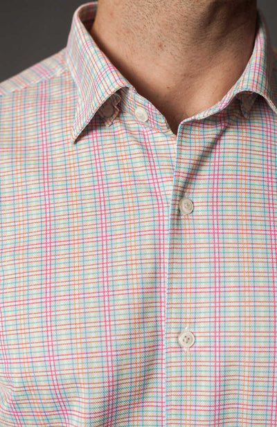 NEW! Spectrum Long Sleeve Printed Check Shirt, detail | Buki