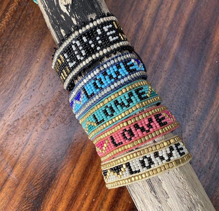 Taj LOVE Bracelet - Turquoise &amp; Black - Love is Project