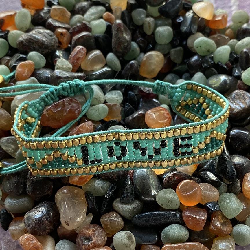 Taj LOVE Bracelet - Turquoise &amp; Black - Love is Project