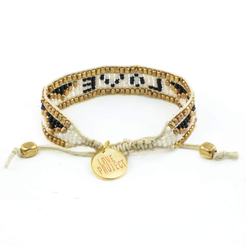 Taj LOVE Bracelet - White &amp; Black - Love Is Project